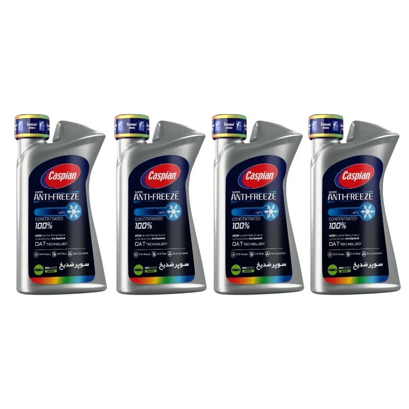 ضدیخ و ضدجوش 100 درصد خالص کاسپین مدل Four Seasons حجم 900 میلی ‌لیتر بسته 4 عددی