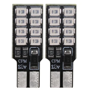 لامپ خودرو کاسپین مدل SUPER LED 16CHIP BLUE بسته دو عددی