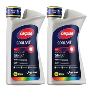 ضدیخ و ضدجوش آماده مصرف 50 به 50 کاسپین مدل COOLANT حجم 930 میلی لیتر بسته 2 عددی