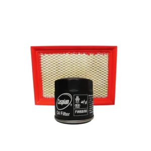 فیلتر هوای خودرو کاسپین مدل 6880FC2199X به همراه فیلتر روغن کاسپین مناسب برای برای پراید 111