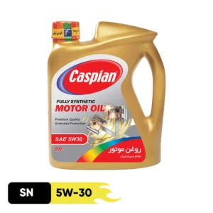 روغن موتور خودرو بنزینی کاسپین مدل 5W-30 SN  حجم 4 لیتر به همراه محلول شیشه‌شوی خودرو کاسپین مدل Non-Smearing حجم 4 لیتر - Image 2