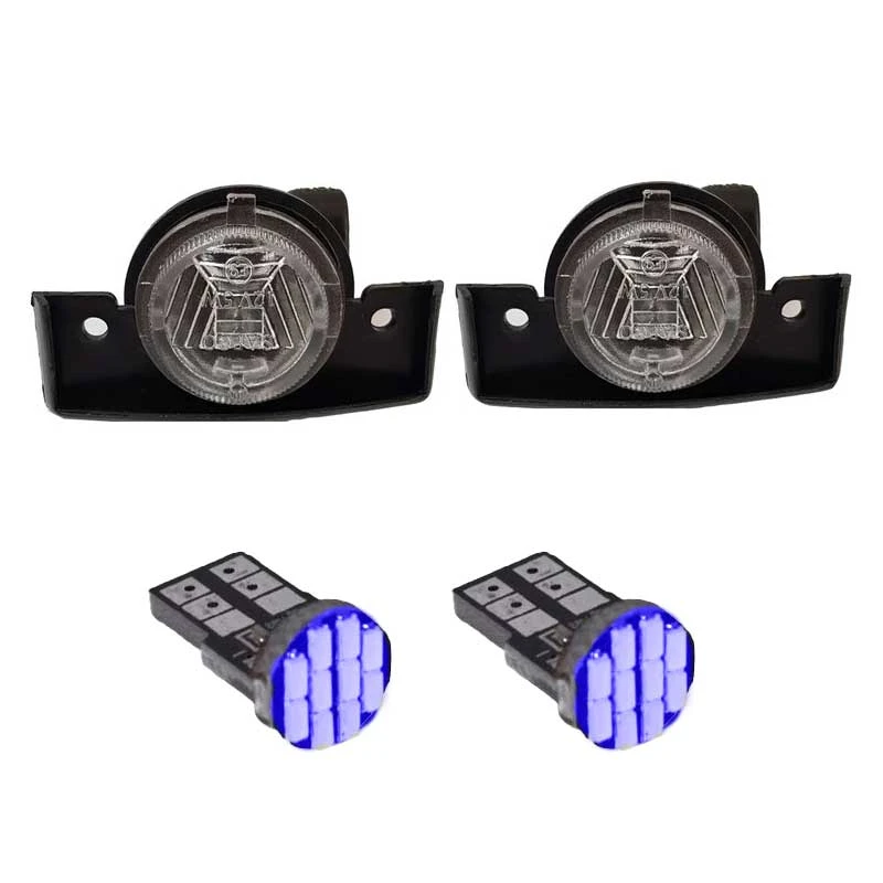 چراغ پلاک خودرو قطعه سازان کبیر مدل EK-405BLU-3010368 مناسب برای پژو 405 به همراه لامپ مجموعه 4 عددی