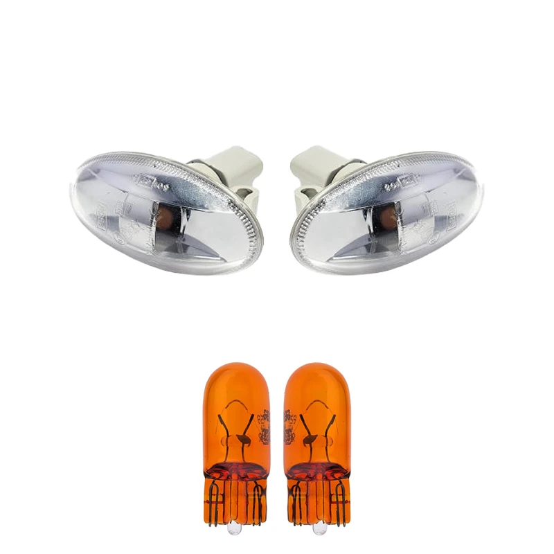 چراغ گلگیر خودرو قطعه سازان کبیر مدل LIGHT-207WH-30962 مناسب برای پژو 207 به همراه لامپ مجموعه 4 عددی