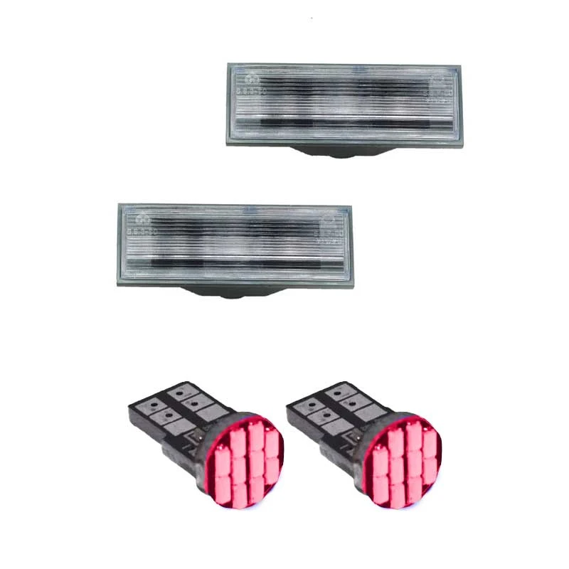 چراغ پلاک خودرو قطعه سازان کبیر مدل EK-PRIDE132RED-3010367 مناسب برای پراید 132 به همراه لامپ مجموعه 4 عددی