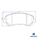لنت ترمز جلو لنت پارس مدل PL25202 مناسب برای هایما S5 - Image 6