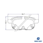 لنت ترمز عقب لنت پارس کد 24610 دو جفت مناسب برای سایپا شاهین اتوماتیک - Image 7