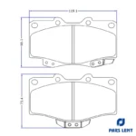 لنت ترمز جلو لنت پارس مدل PL21679 مناسب برای تویوتا هایلوکس - Image 6