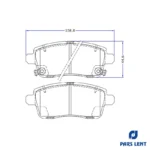لنت ترمز عقب لنت پارس کد 80182 دو جفت مناسب برای چری تیگو 7 - Image 6
