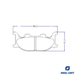 لنت ترمز جلو لنت پارس کد 50038 مناسب برای موتور سیکلت اس وای ام NH 180 - Image 5