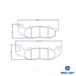 لنت ترمز جلو لنت پارس کد 50039 یک جفت مناسب برای موتور سیکلت هوندا ADV 150 - Image 4