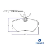 لنت ترمز جلو لنت پارس مدل 21209 مناسب برای پژو 405 SLX - Image 3