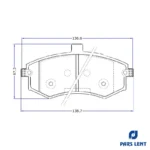 لنت ترمز جلو لنت پارس کد 80157 دو جفت مناسب برای جک J5 - Image 5
