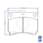 لنت ترمز جلو لنت پارس مدل PL21355 مناسب برای رنو پی کی - Image 4