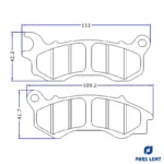 لنت ترمز جلو لنت پارس کد 50052 یک جفت مناسب برای موتور سیکلت هوندا ADV 350 - Image 6