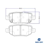 لنت ترمز عقب لنت پارس کد 80164/2 دو جفت مناسب برای ام وی ام X55 پرو - Image 6