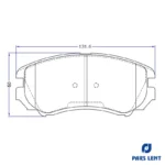 لنت ترمز جلو لنت پارس مدل PL23891 مناسب برای کیا اسپورتیج 2008 - Image 6