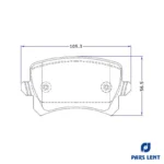 لنت ترمز عقب لنت پارس کد 24483 دو جفت مناسب برای جک S5 - Image 2