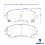 لنت ترمز جلو لنت پارس مدل PL22065 مناسب برای نیسان ایکس تریل - Image 5