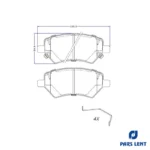 لنت ترمز جلو خودرو لنت پارس کد 3-80139 دو جفت مناسب برای بی ای سی X3 PRO - Image 6