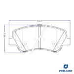 لنت ترمز جلو لنت پارس مدل PL25692 مناسب برای هیوندای النترا 2014-2018 - Image 5