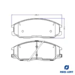 لنت ترمز جلو لنت پارس مدل 23569/1 دو جفت مناسب برای هیوندای تراجت - Image 6