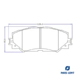 لنت ترمز جلو لنت پارس مدل PL24336 مناسب برای تویوتا کرولا - Image 6