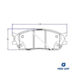 لنت ترمز جلو خودرو لنت پارس مدل PL23873 دو جفت مناسب برای ساینا - Image 4