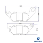 لنت ترمز عقب لنت پارس کد 50034 مناسب برای موتور یاماها NMAX - Image 5