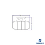 لنت ترمز جلو لنت پارس کد 50051 یک جفت مناسب برای موتور سیکلت طرح آیروکس دینو NVX - Image 4