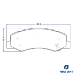لنت ترمز جلو لنت پارس مدل 80134 مناسب برای پژو 207 - Image 6