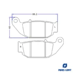 لنت ترمز عقب لنت پارس کد 50033 یک جفت مناسب برای موتور سیکلت هوندا CRF 250 - Image 3